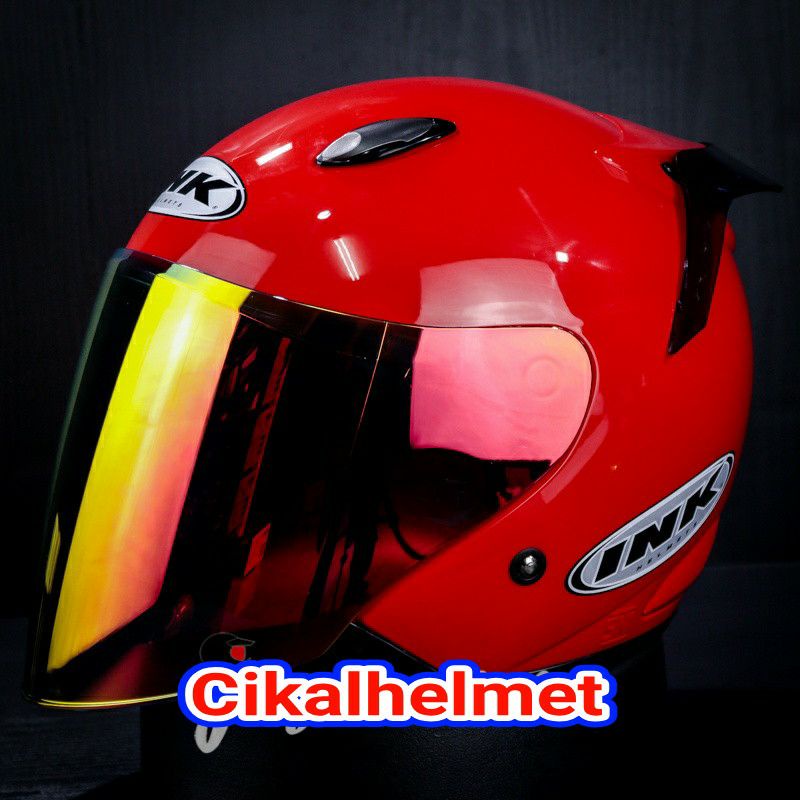 INK CENTRO SOLID FIRE RED PAKET GANTENG VISOR IRIDIUM+SPOILER