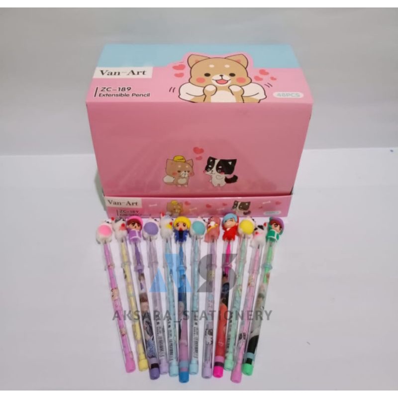 

SATUAN ( 1 PCS ) Pensil Bensia Pensil Lantu Karakter BTS BT21 Fanc