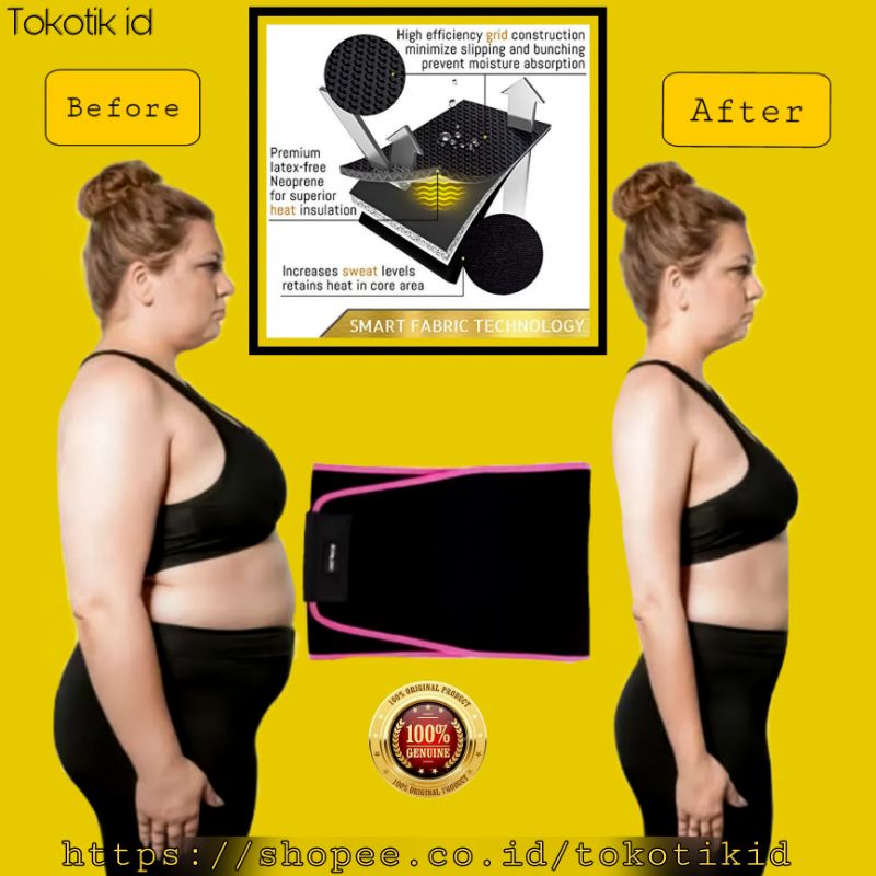 Sweet sweat belt korset premium peramping perut Fitnes Body Slim Sabuk Pembakar lemak