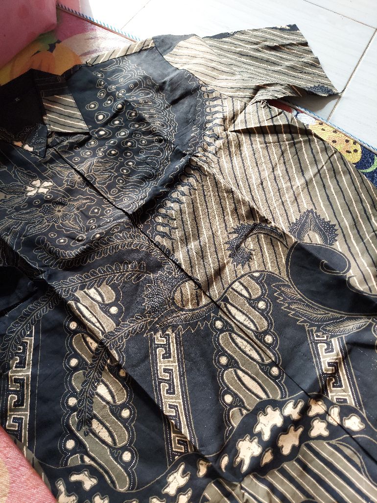 Sabdo Seto Pendek Kemeja Batik Pria Full Furing Bahan Katun Primisima