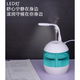 Taffware Air Humidifier Aromatherapy + Lampu LED + Kipas USB Portable - HUMI H013 - White