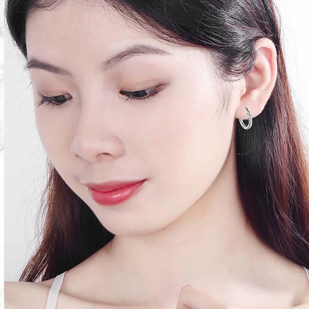 Anting Tusuk Motif NEEDWAY Geometri Hadiah Pesta Silver Untuk Perhiasan Fashion Pria