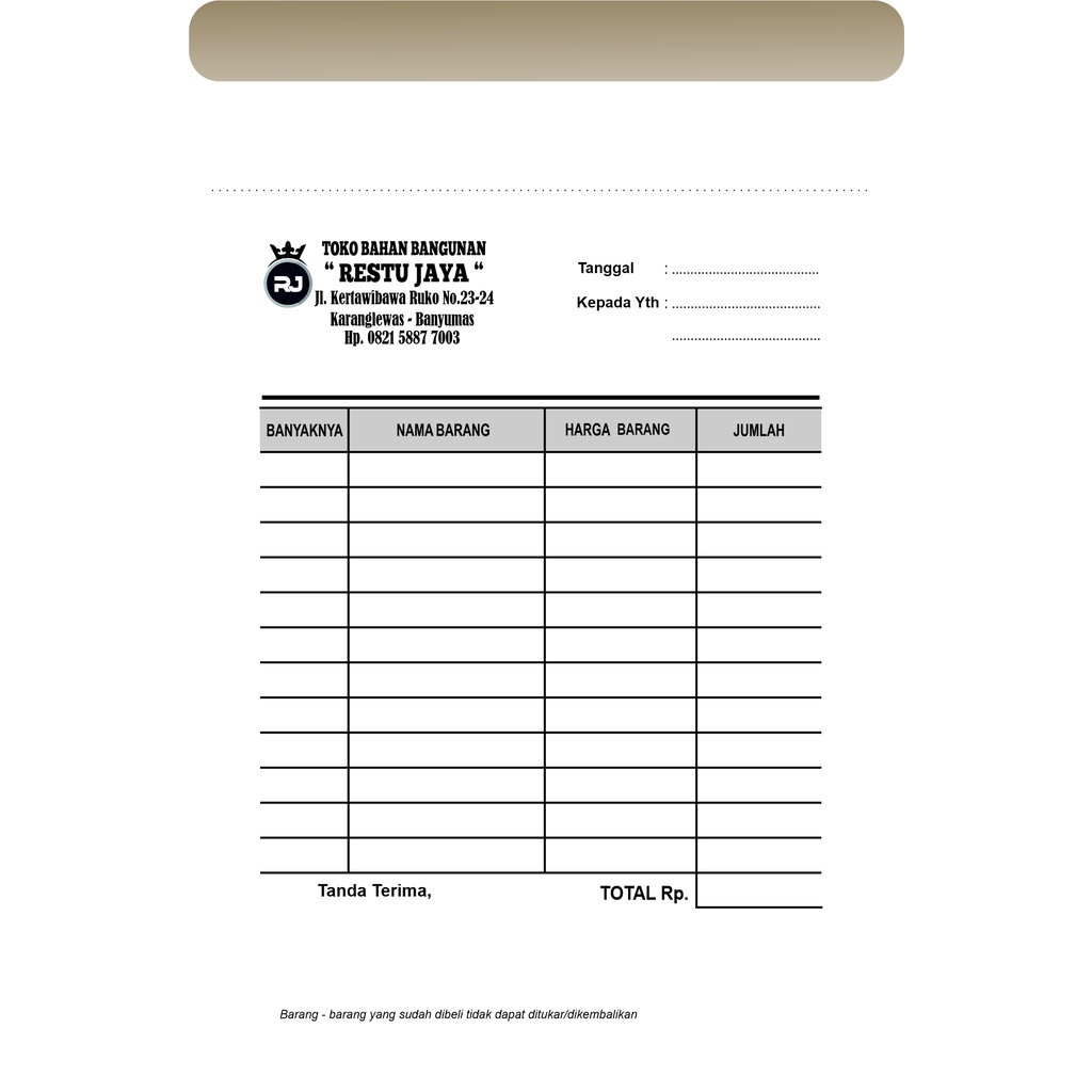 

NOTA CUSTOM 2PLY ECER FULL COLOUR MURAH