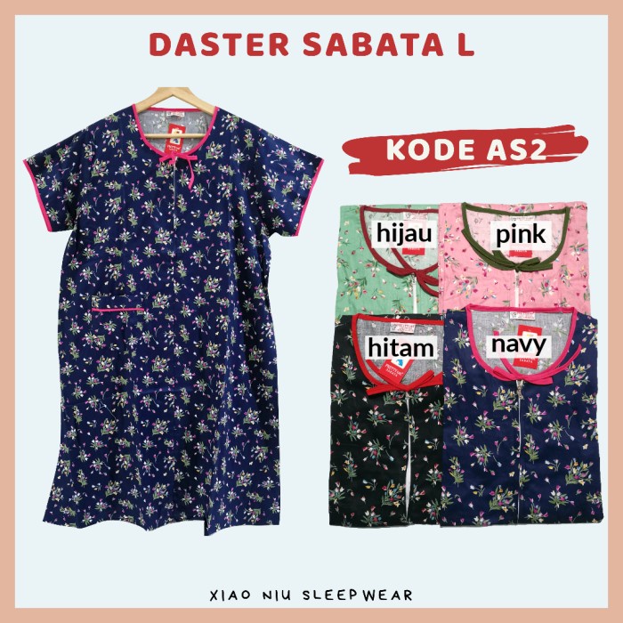 Fe40F4R Daster Katun Sabata Pretty Girl / Baju Tidur Wanita - D.Sabata L Fr0Fr40