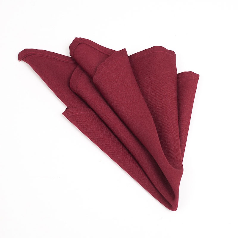 Serbet makan/napkin full cotton/damask merah maroon polos