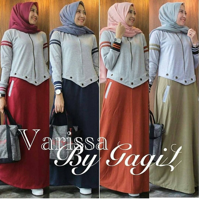 Baju Gamis Wanita Terbaru Varissa Termurah Dresslim Wolly Cmb Ori Rabbani Dewasa Max Syari Balo Y4M6