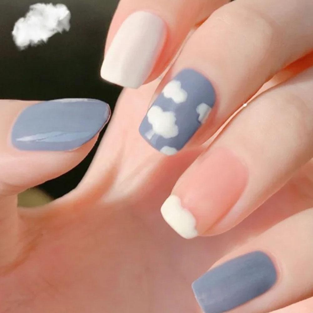 AUGUSTINA Agustin 3D Kuku Stiker Elegan Musim Semi Musim Panas Jantung Baru 5D Tipis Tangguh Bintang Berujung Lima Manikur Aksesoris DIY Nail Art