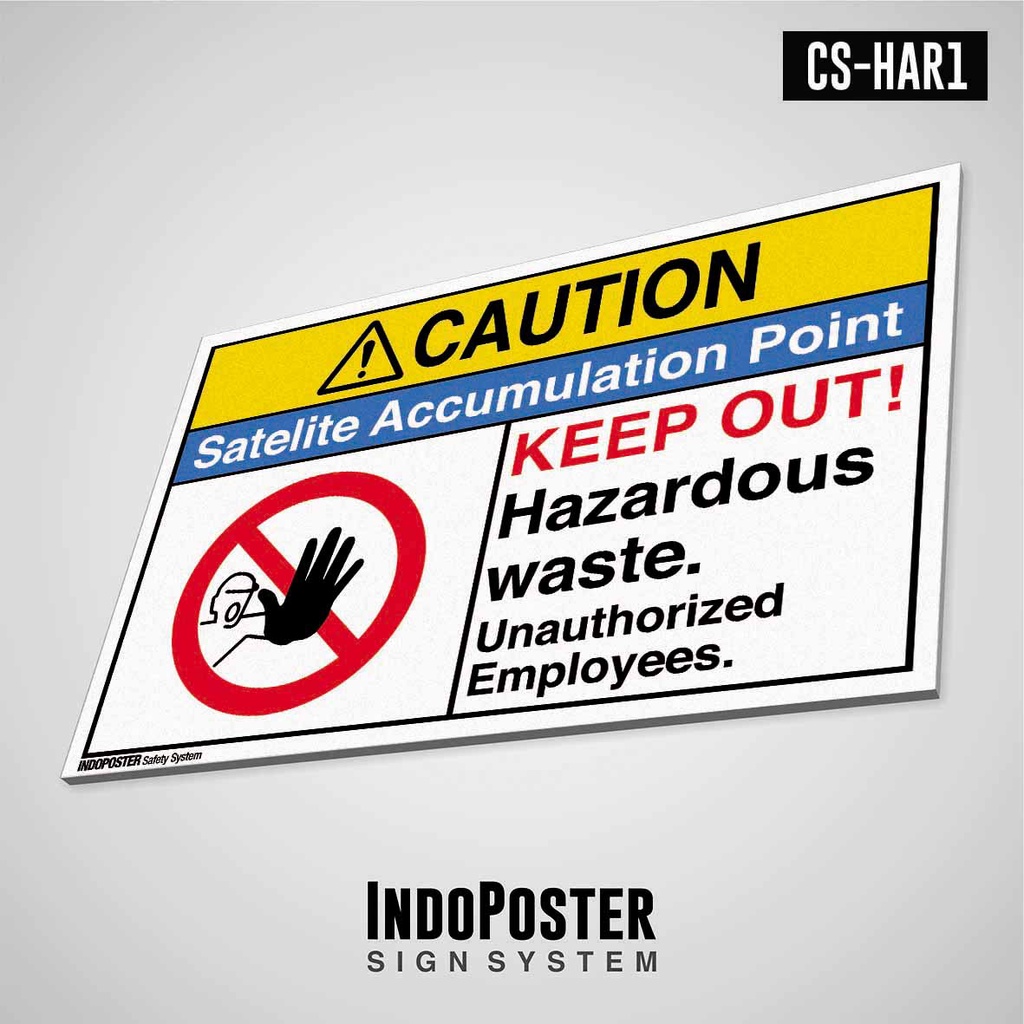 

Safety Sign Rambu K3 PVC ANSI Satelite Accumulation Point M 45x30cm