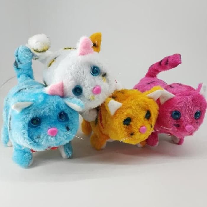 Boneka Kucing Lucu / Mainan Anak Kucing Batrai Bisa Jalan