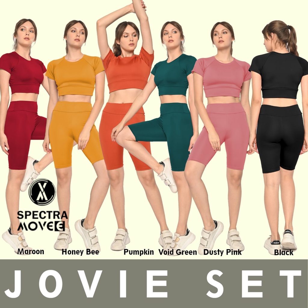 Setelan olahraga wanita JOVIE SET setelan senam aerobic  legging zumba celana senam bandung