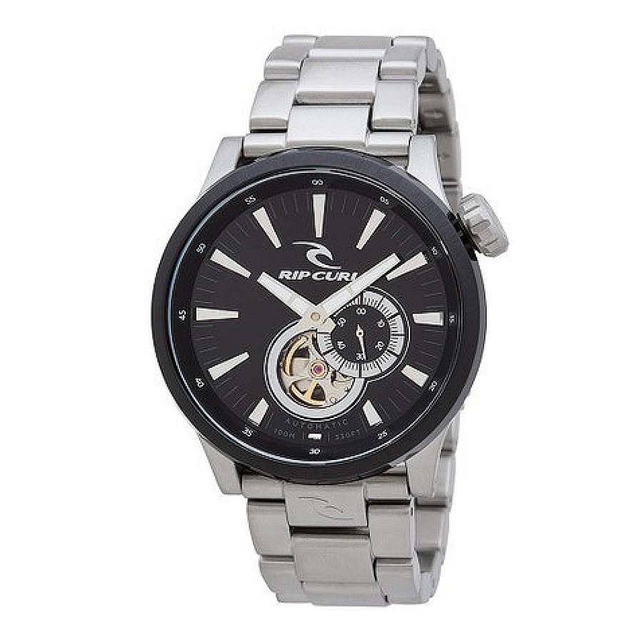 Jam Tangan Pria Ripcurl Recon Automatic Chrono Second Black Dial Stainless Steel