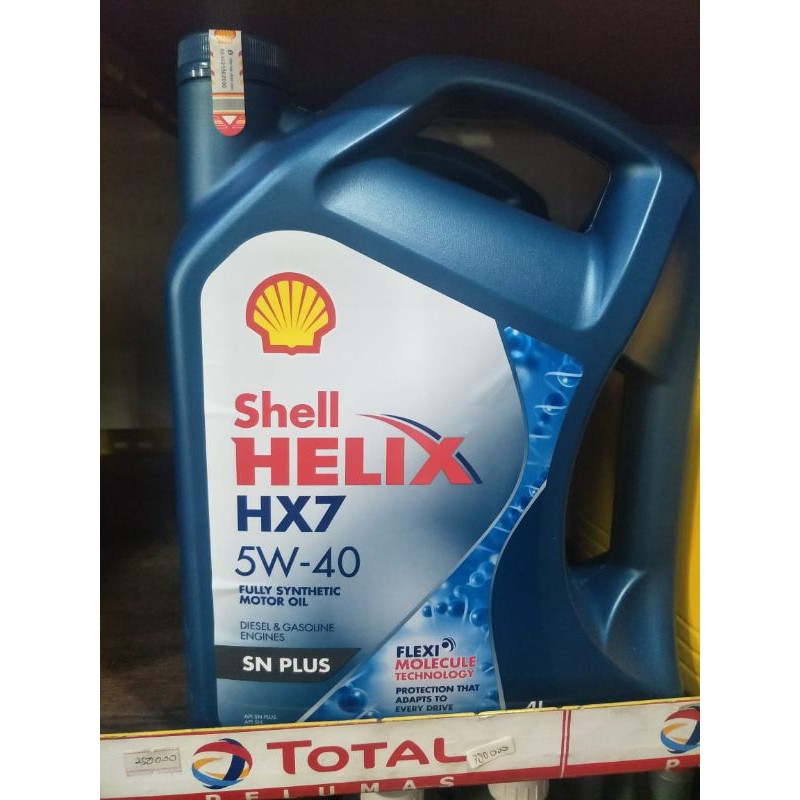 Oli ori SHELL Helix HX7 5W-40 SN Plus 4liter