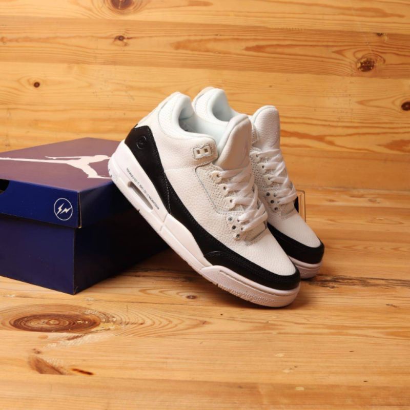 SEPATU NIKE AIR JORDAN 3 WHITE BLACK IMPOR ORIGINAL VIETNAM COWOK LAKI PRIA SNEAKERS KEREN GAYA