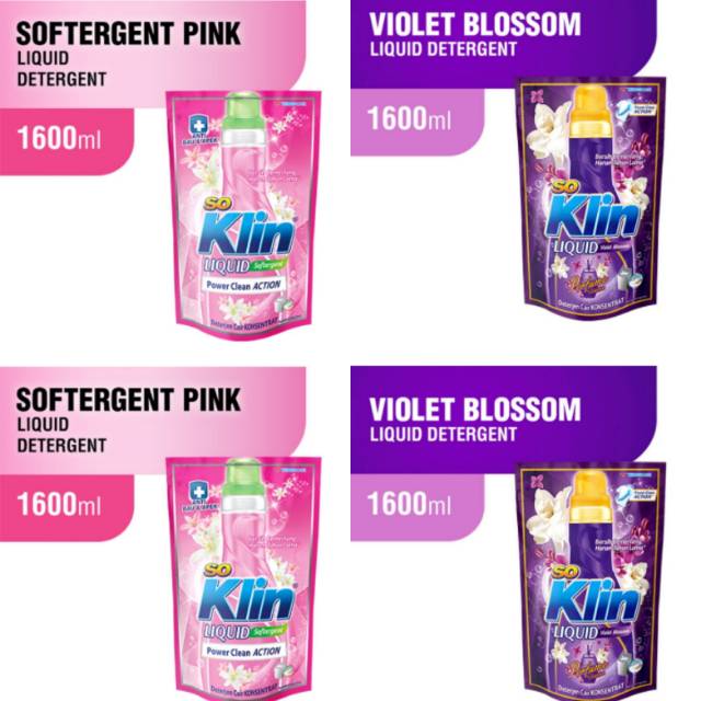 SO KLIN Liquid Softergent pink / violet Pouch 1600ml
