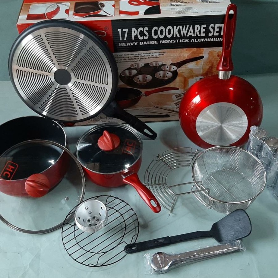 Panci , HC 17 PCS , Multifungsi , Panci cookware set , Panci pizza