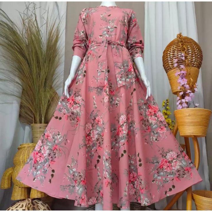 Gamis sakura gamis motif bunga sakura gamis motif bunga gamis syar'i