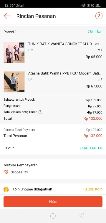 Tunik Batik Wanita Songket M-l-xl Asli Pekalongan