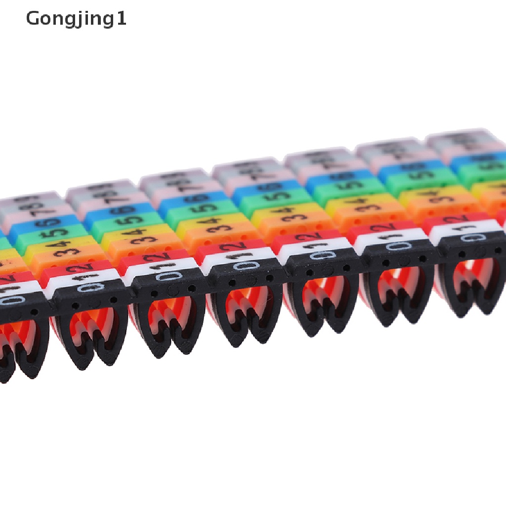 Gongjing1 100Pcs / lot Stiker Label Penanda Kabel RJ45 CAT5 / CAT6 Anti Air