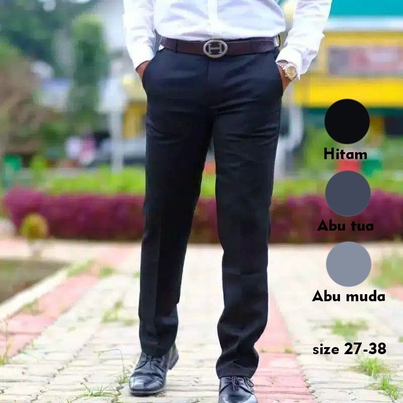 CELANA KANTOR FORMAL PRIA SLIMFIT BAHAN DASAR KAIN WOLL KUALITAS