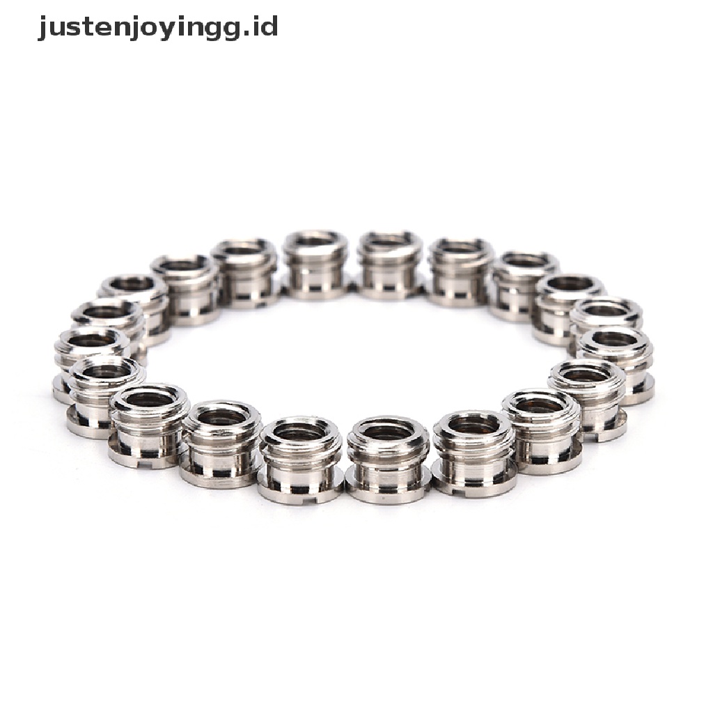 // justenjoyingg.id // 1Pack (10PCS) SR10 3/8&quot;-16 to 1/4&quot;-20 Reducer Bushing Convert Screw Adapter ~