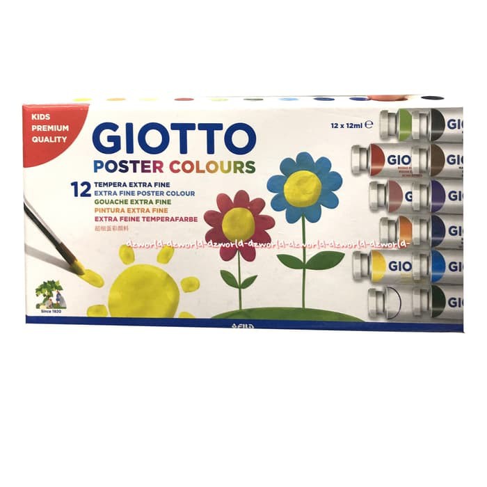 

dzw262 Giotto Poste Colors Tempera Extra Fine Cat Poster 12 Warna