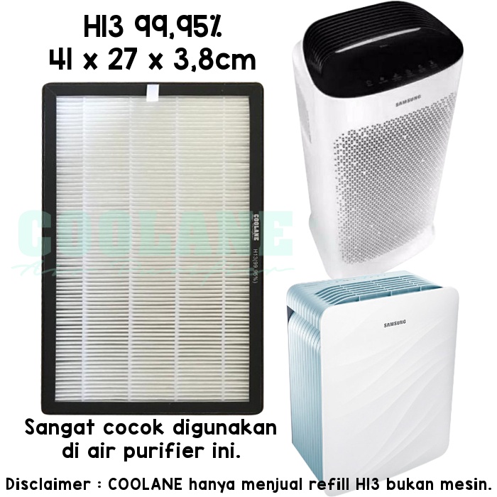 COOLANE HEPA Filter H13 99,95% Refill Samsung Air Purifier AX5000 AX3000