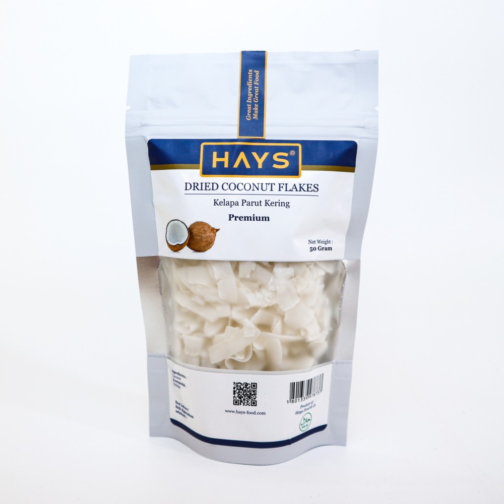 Kelapa Parut Kering / Dried Coconut Flakes (unsweetened) - HAYS