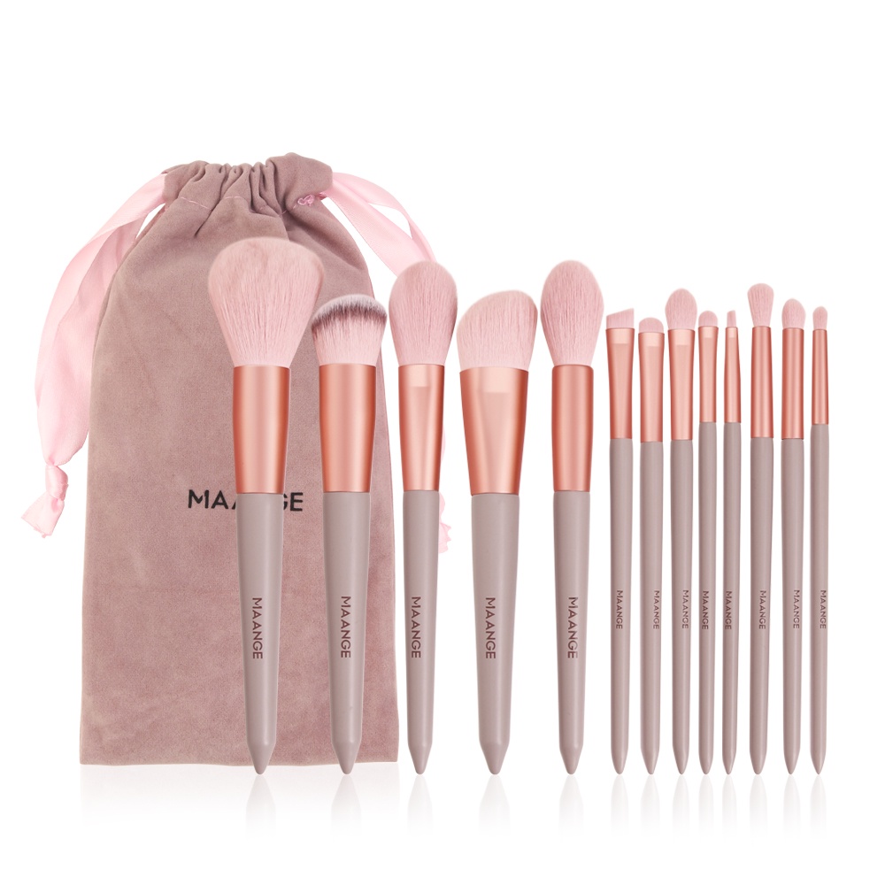 MAANGE 13Pcs Professional Makeup Brush Set Soft Makeup Brushes With Bag Portable Beauty Tools Makeup Accessories