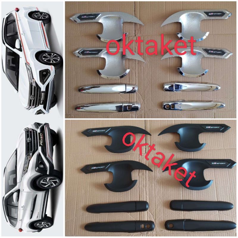 paket outer handle All new Rush Terios 2018 2021 2022 Gr Sport hitam &amp; Chrome