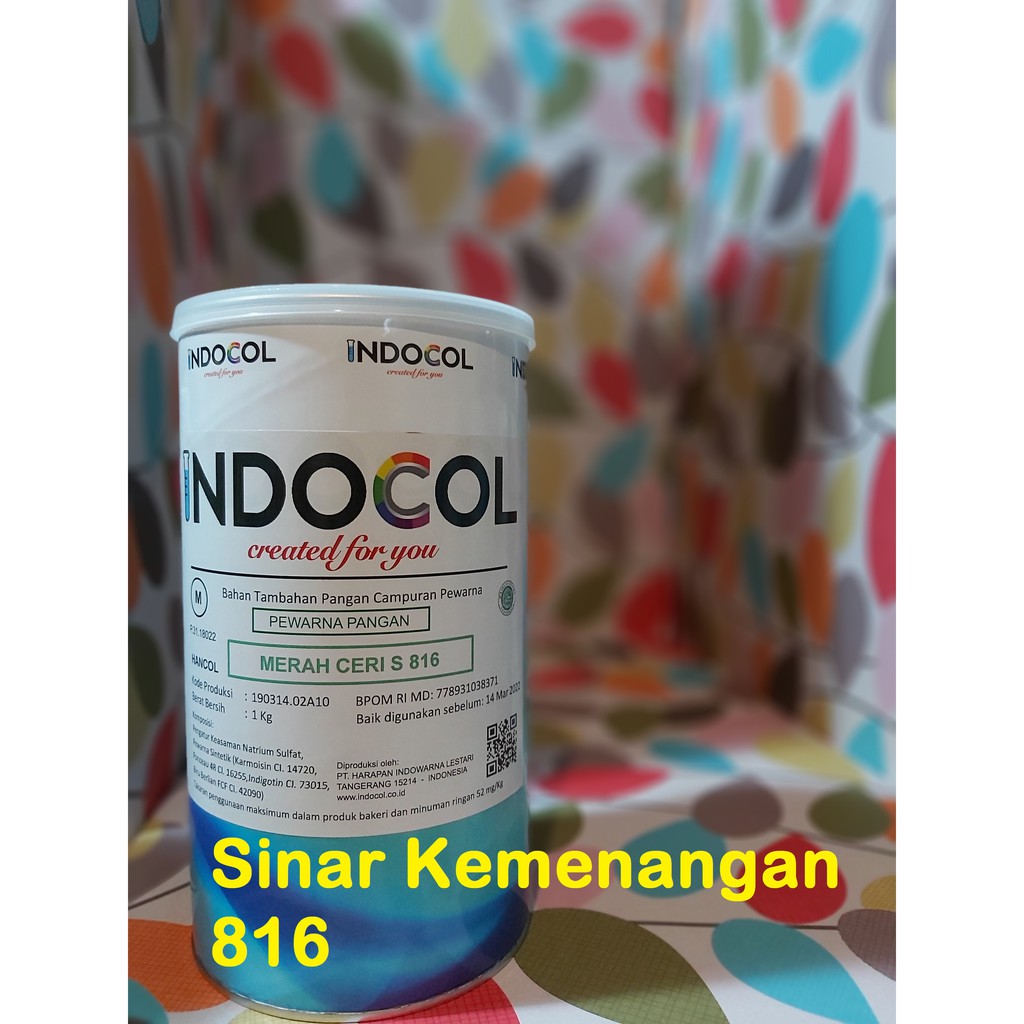 

Pewarna makanan INDOCOL Cherry Red 816 / Merah Ceri; 1 kg