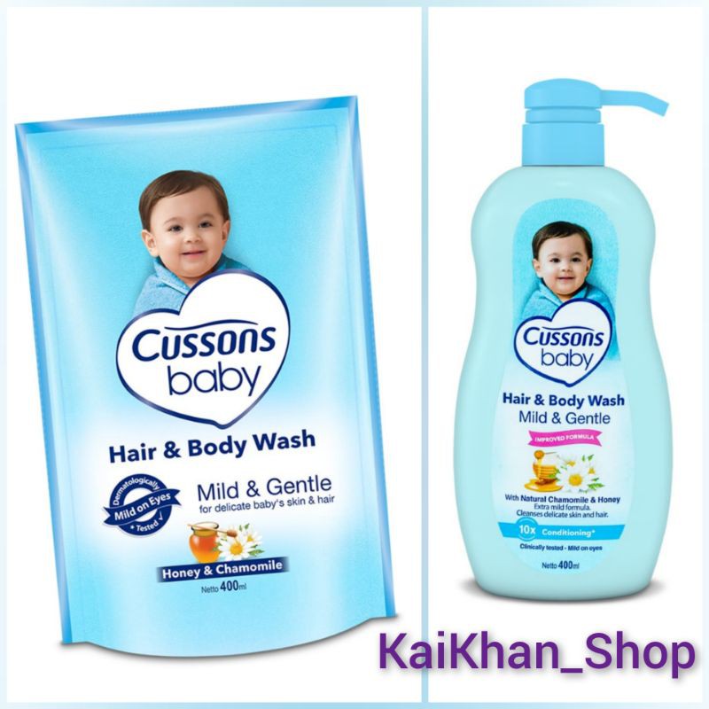 CUSSONS BABY Head to Toe Mild &amp; Gentle - Pump 300ml / Refill 400 ml