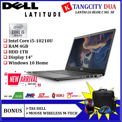 Laptop Core I5 10210u 10th Gen Dell Latitude 3410 Black Windows 10 Resmi Shopee Indonesia