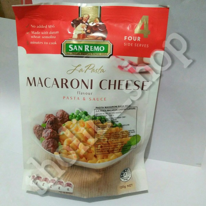 

San remo la pasta macaroni & cheese flavour pasta & sauce 120 gram