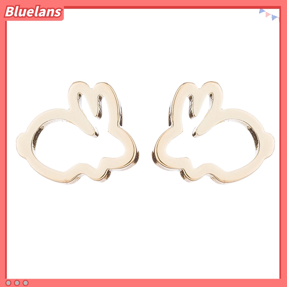 Bluelans Sweet Hollow Rabbit Ear Studs Bunny Earrings Women Party Jewelry Easter Gift