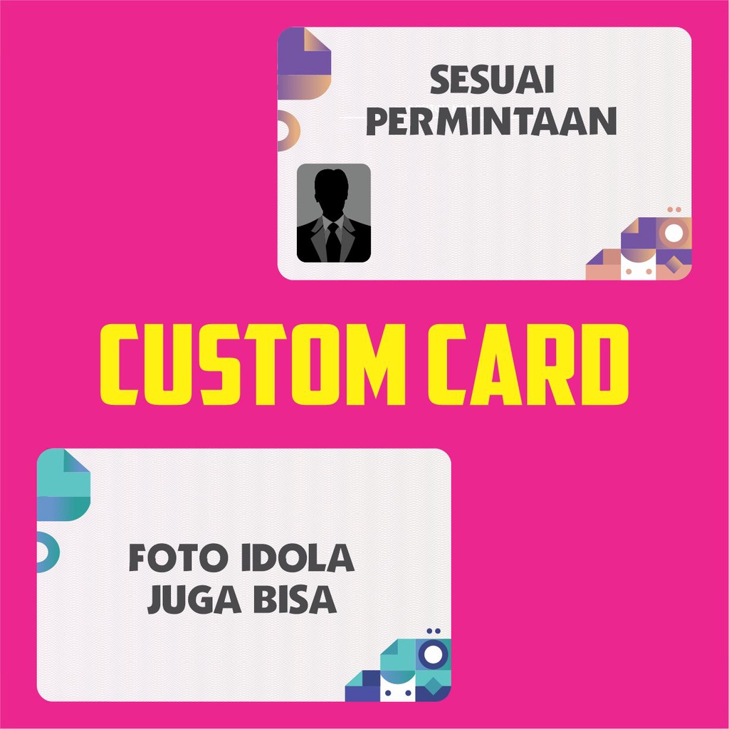 

CETAK CUSTOM CARD BAHAN PHOTOPAPER + LAMINATING / CETAK FOTO PHOTO CARD / CETAK KARTU SESUAI KEINGINAN / CETAK CUSTOM ID-CARD