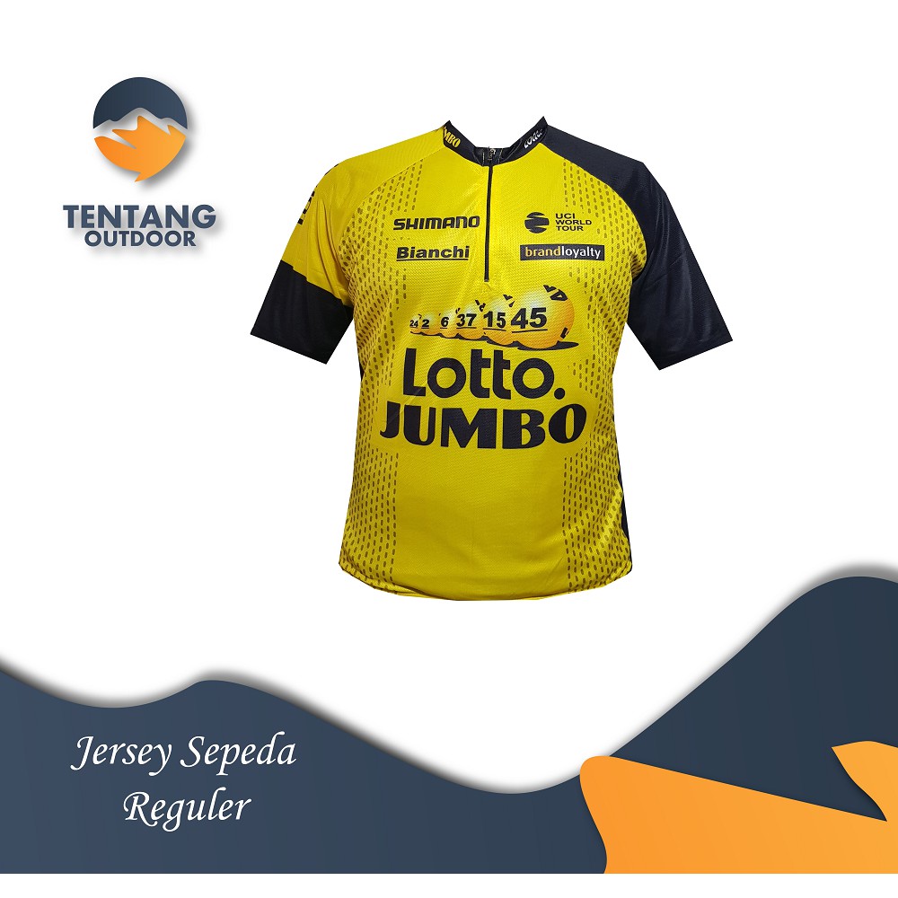  Jersey  Sepeda  Baju Kaos Gowes Lengan  Pendek  Roadbike LOTTO 