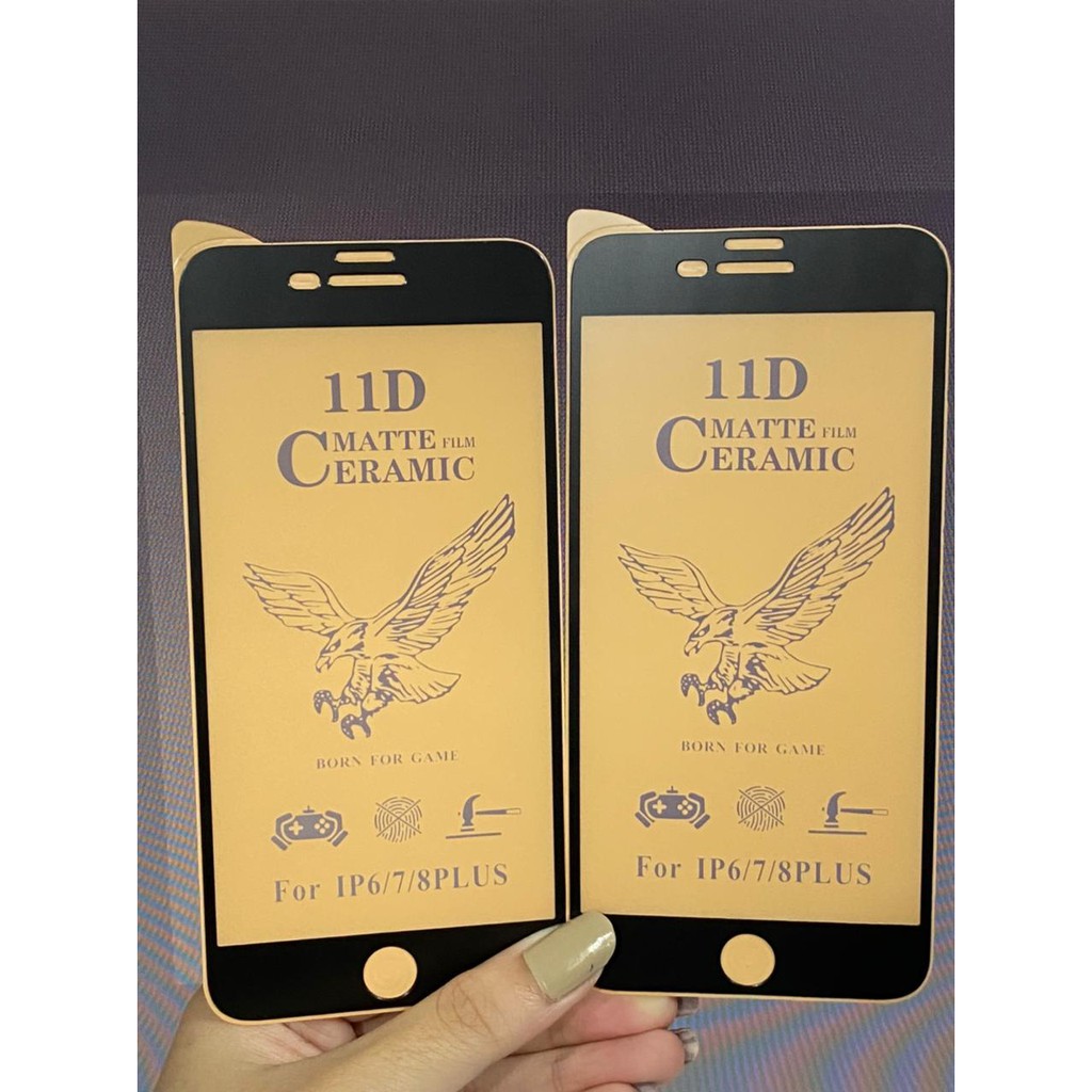 CASE FOR IP 6 IP 7 IP 8 TEMPERED GLASS 21D Ceramic Matte Screen Guard Anti Radiasi Full Cover