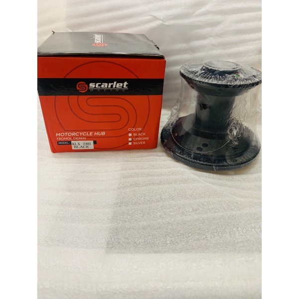 TROMOL DEPAN HOLE 28 H28 KLX 150 KLX150 HITAM BLACK SCARLET DOUBLE BEARING