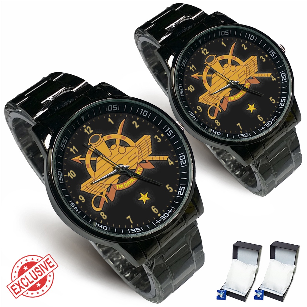 Jam Tangan Rantai Couple KAVALERI TNI AD (Limited Edition)