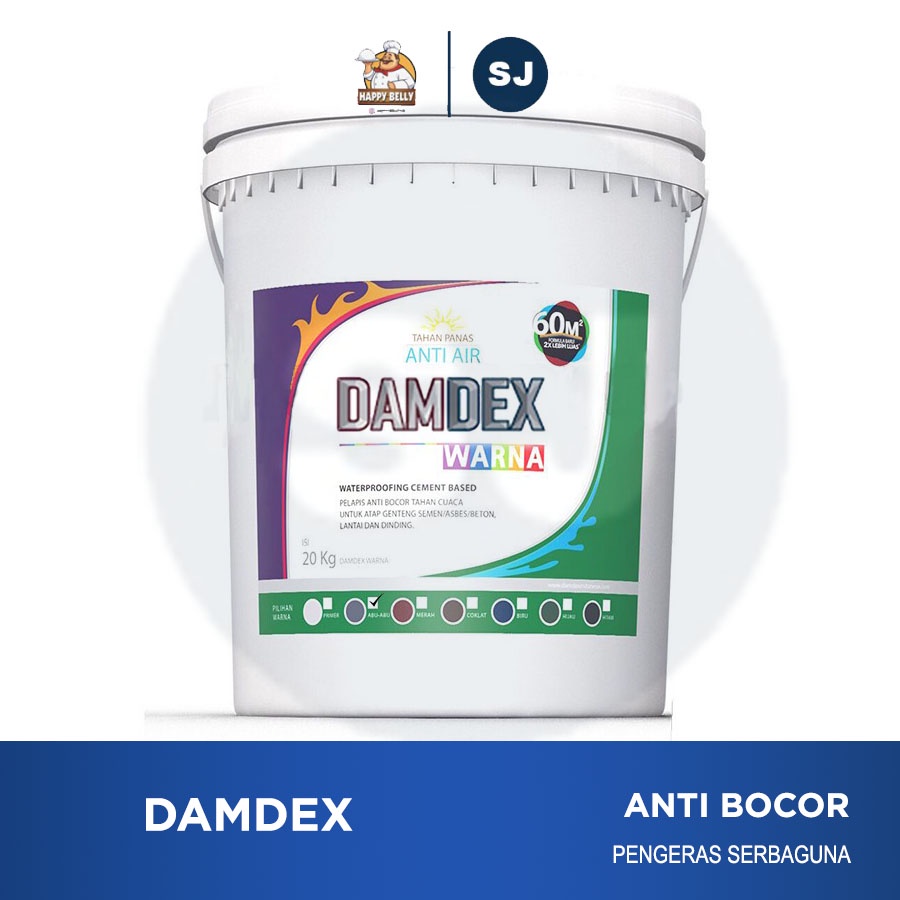 Damdex warna/Damdex hitam/Damdex Anti bocor/Waterproofing 25kg set