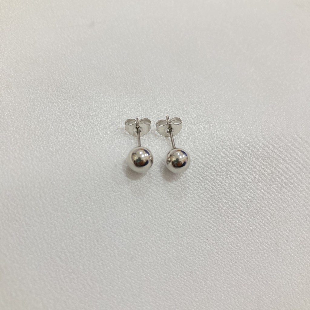 Anting Tusuk Titanium Pentol Anti Karat Anti Alergi Fashion Unisex