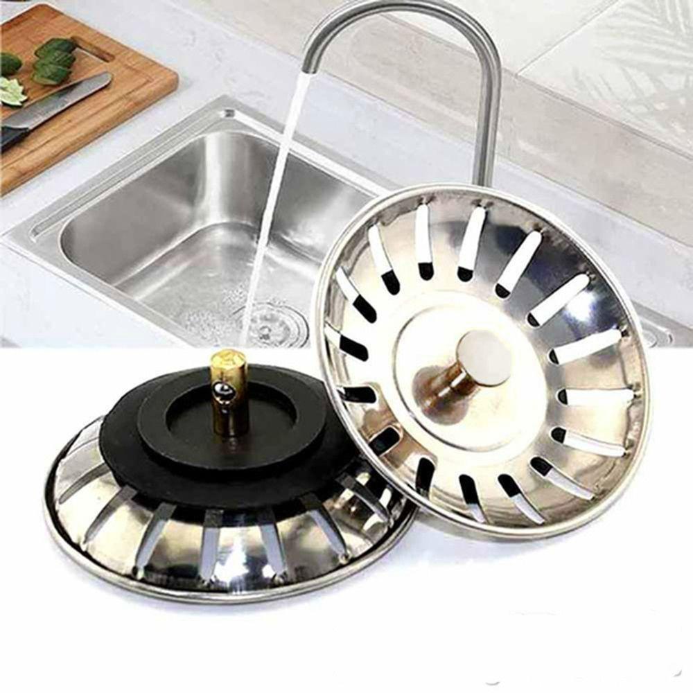 [Elegan] Saringan Wastafel Stainless Steel 79mm Pembuangan Kamar Mandi Rumah Tangga Floor Drain Aksesoris Dapur Stopper