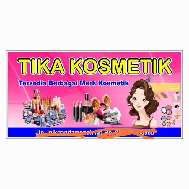 Contoh Spanduk Toko Kosmetik