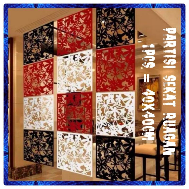 Partisi Ruangan Minimalis Bebas Ukuran Dekorasi Pembatas Rumah Penyekat Ruangan Sekat Bahan PVC