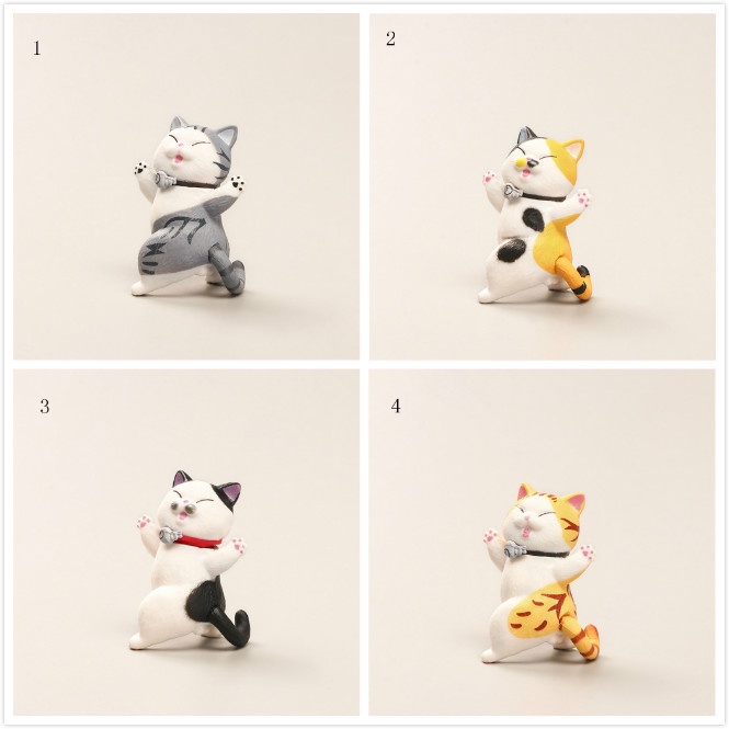 (Cod Tangding) Mainan Boneka Tangan Kucing Kartun 9 Warna Ukuran 5cm