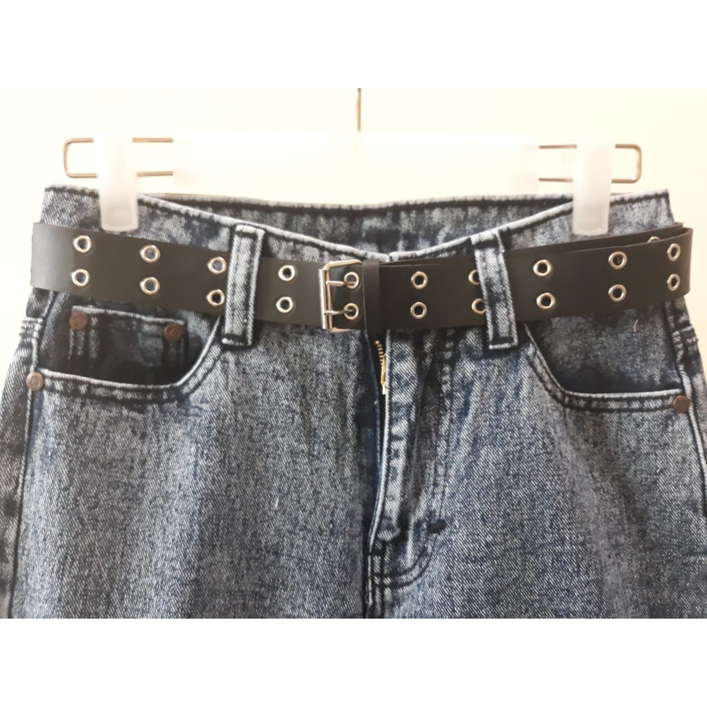 HOPYLOVY Ikat Pinggang Wanita Ringbelt  Eyelets Belt bahan Suede Premium Viani