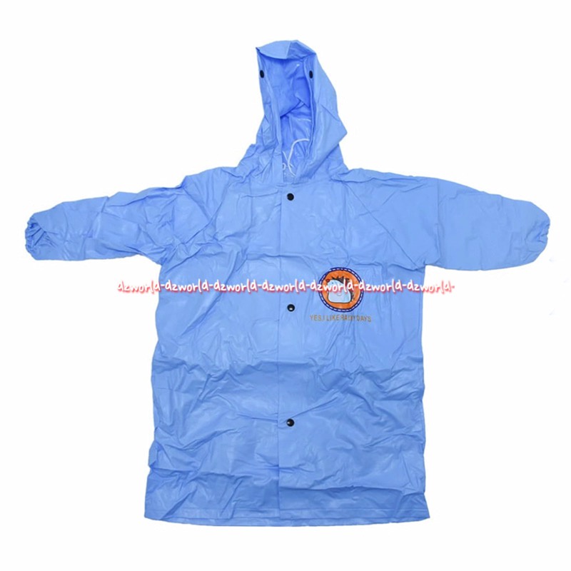 Soleil Jas Hujan Stelan Celana Anak Biru KIds Rain Coat Suit Warna Biru Kuniing Bahan Tebal Jas Hujan Anak Blue Yellow Sol Leil