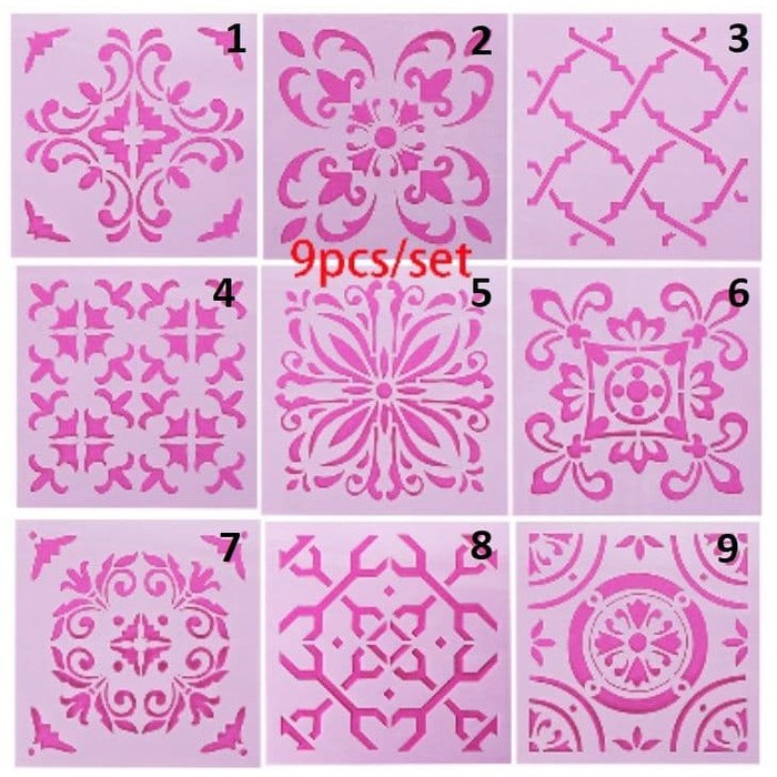 

Plastic Stencil - Stensil Dekorasi Motif_MANDALA05