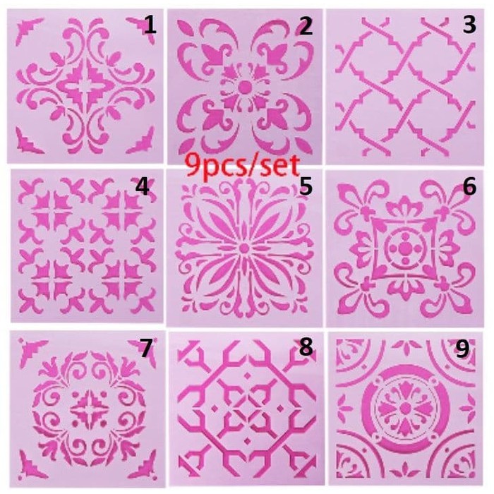 Plastic Stencil - Stensil Dekorasi Motif_MANDALA05