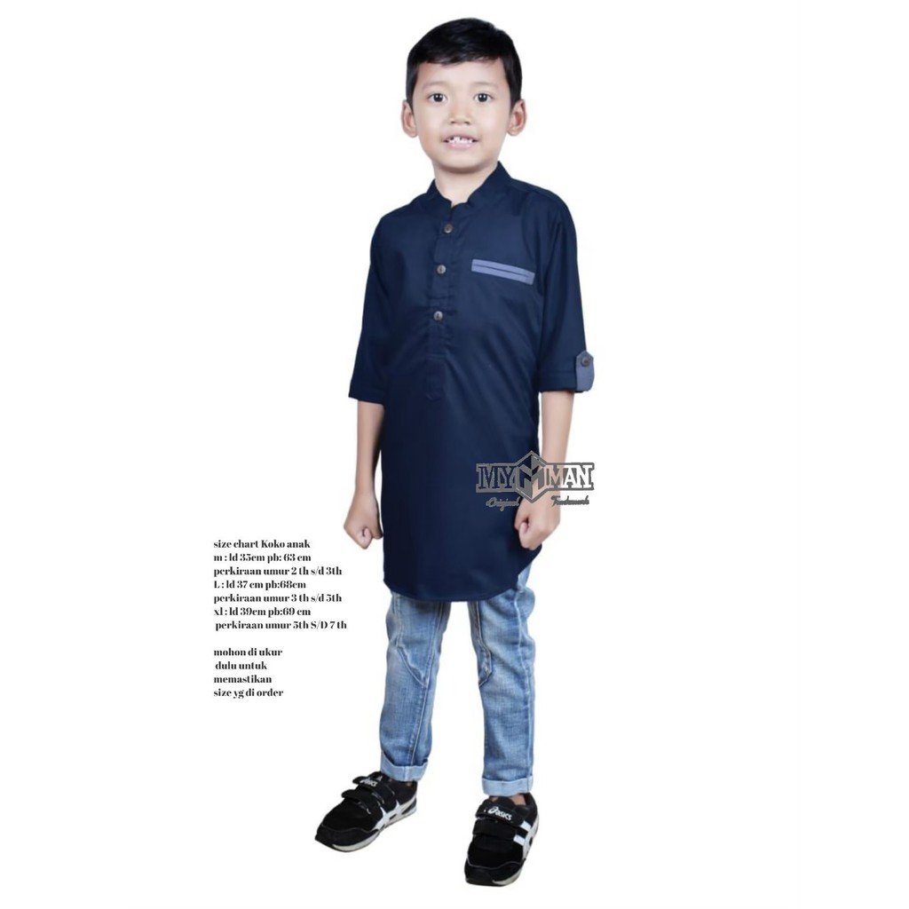 KOKO QURTA ANAK MY MAN ORIGINAL Navy